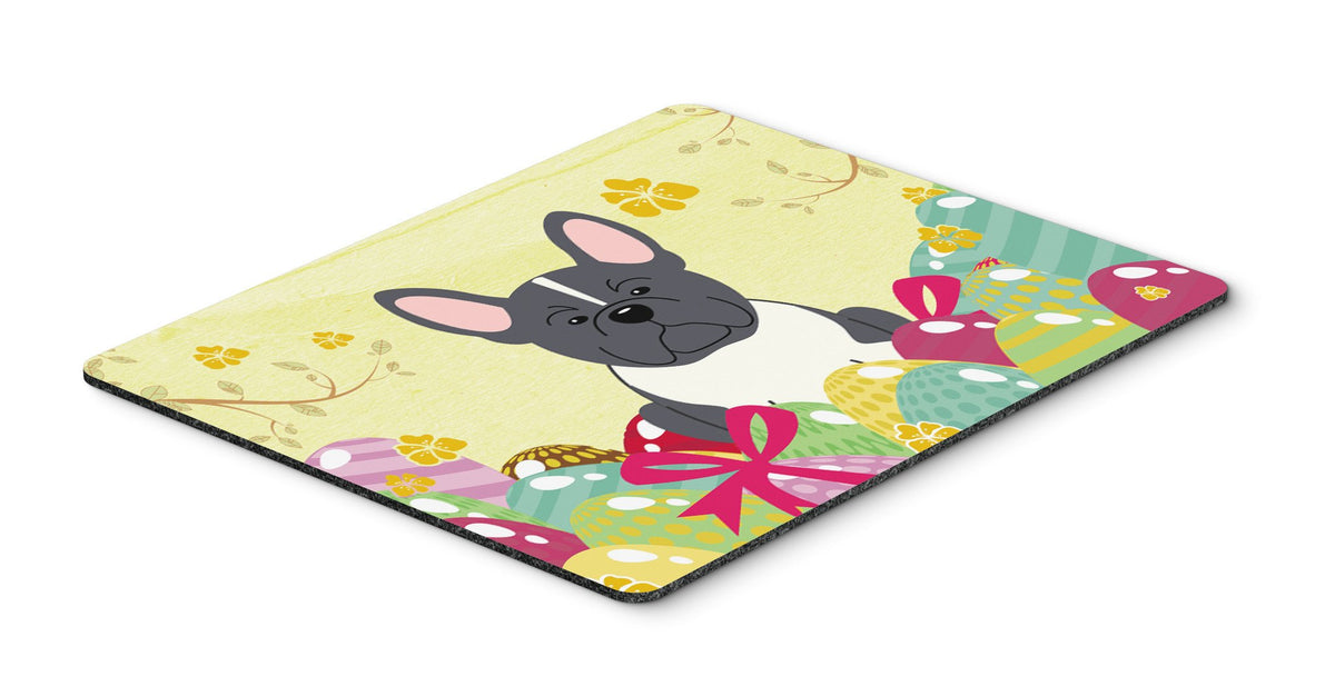 Easter Eggs French Bulldog Black White Mouse Pad, Hot Pad or Trivet BB6012MP by Caroline&#39;s Treasures