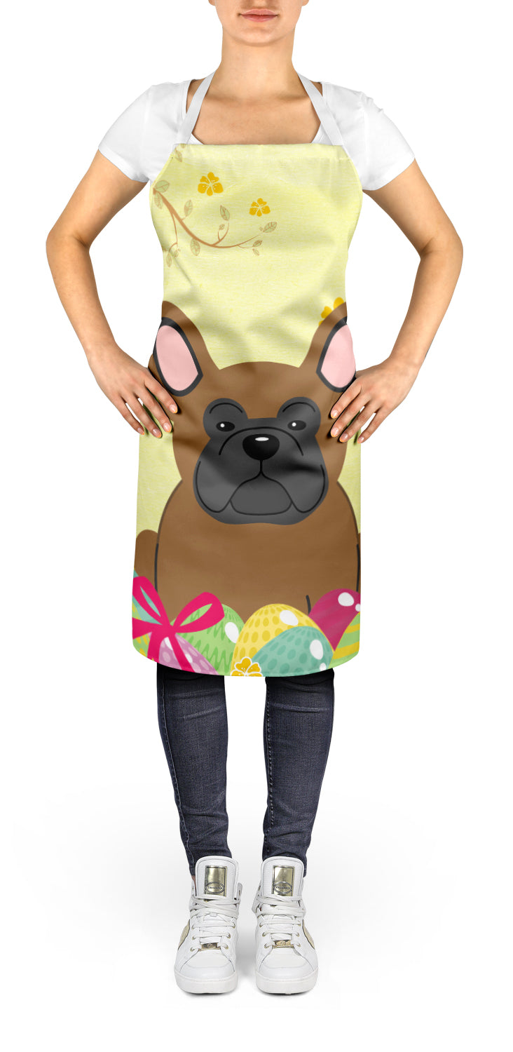 Easter Eggs French Bulldog Brown Apron BB6013APRON  the-store.com.