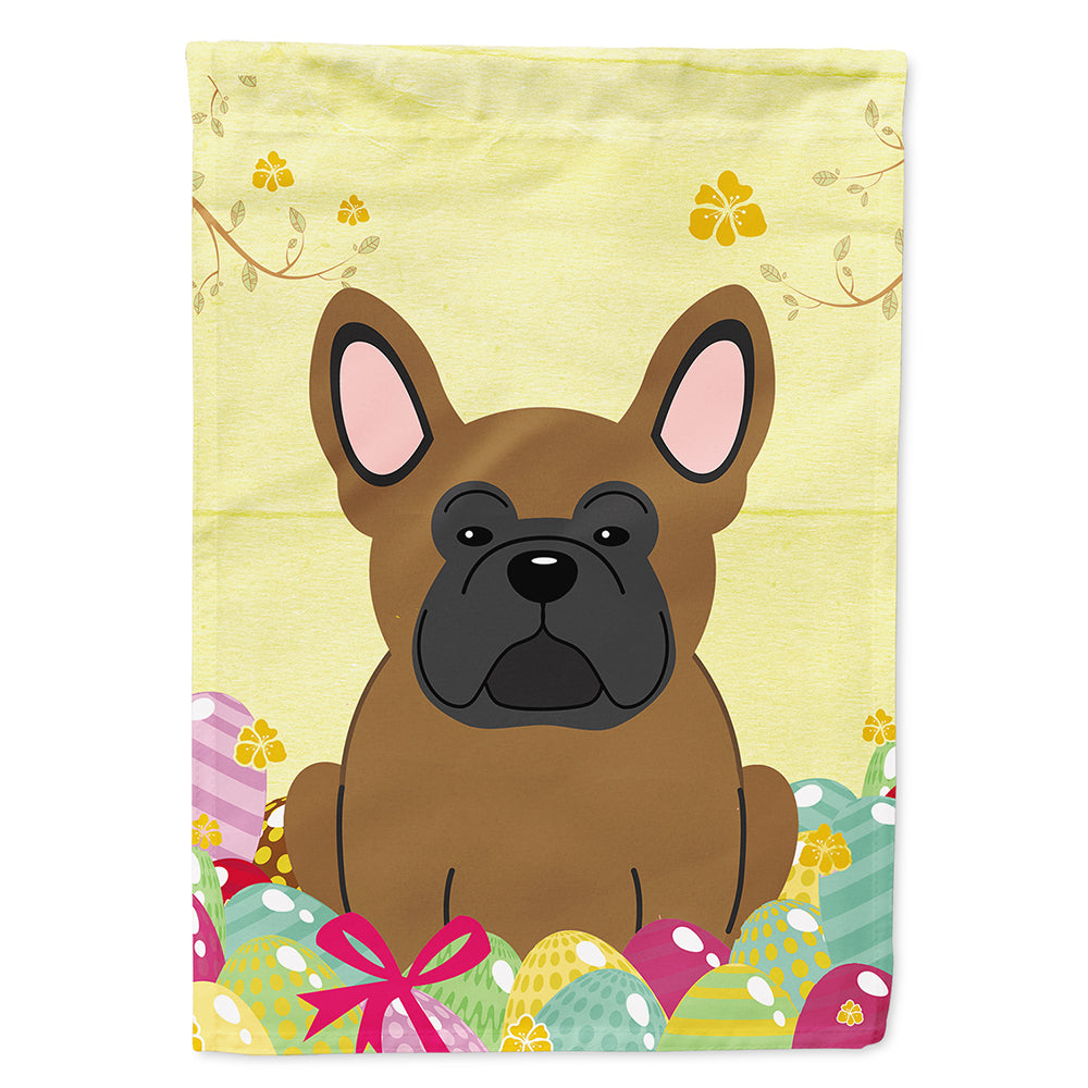 Easter Eggs French Bulldog Brown Flag Canvas House Size BB6013CHF  the-store.com.