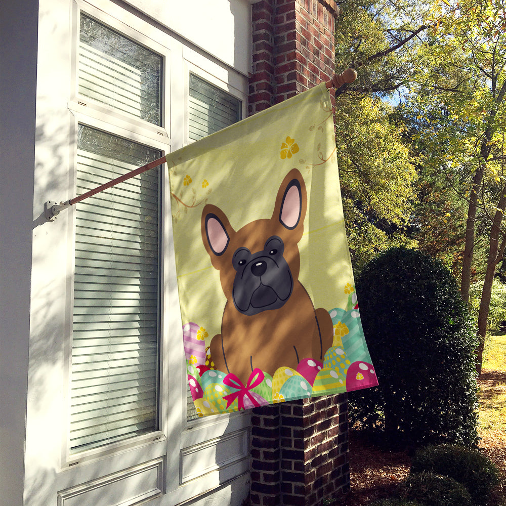 Easter Eggs French Bulldog Brown Flag Canvas House Size BB6013CHF
