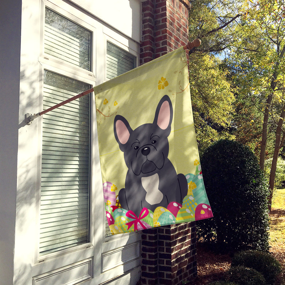 Easter Eggs French Bulldog Black Flag Canvas House Size BB6014CHF  the-store.com.