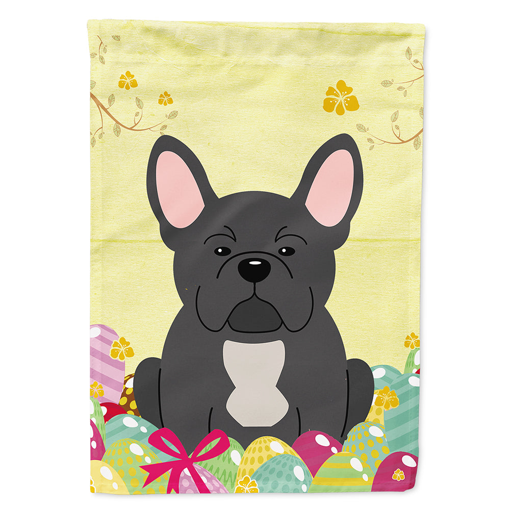 Easter Eggs French Bulldog Black Flag Canvas House Size BB6014CHF  the-store.com.