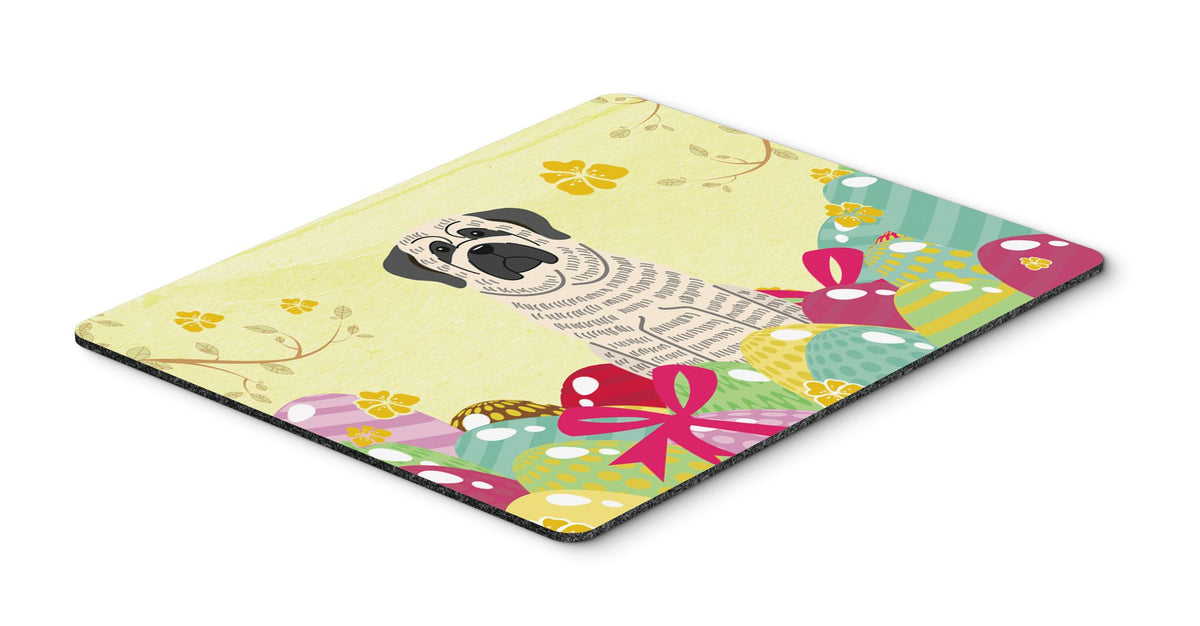 Easter Eggs Mastiff Brindle White Mouse Pad, Hot Pad or Trivet BB6016MP by Caroline&#39;s Treasures