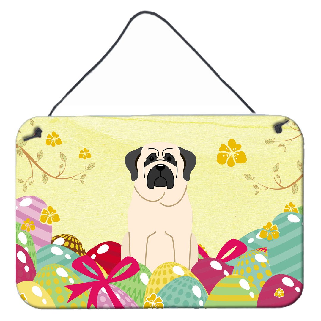 Easter Eggs Mastiff White Wall or Door Hanging Prints BB6017DS812 by Caroline's Treasures