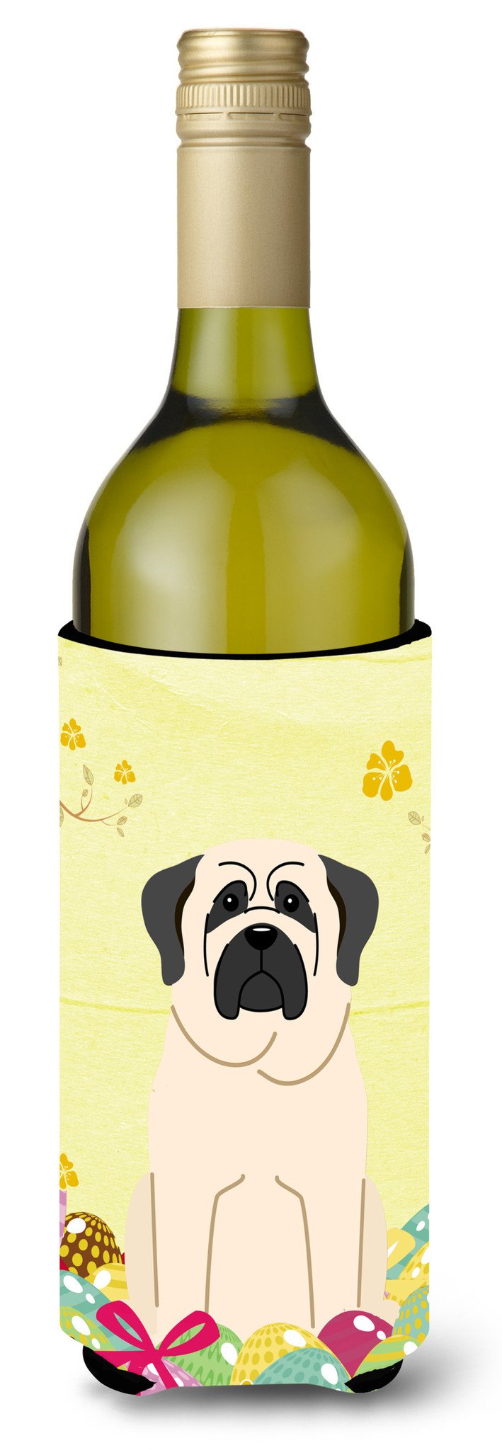 Easter Eggs Mastiff White Wine Bottle Beverge Insulator Hugger BB6017LITERK by Caroline&#39;s Treasures