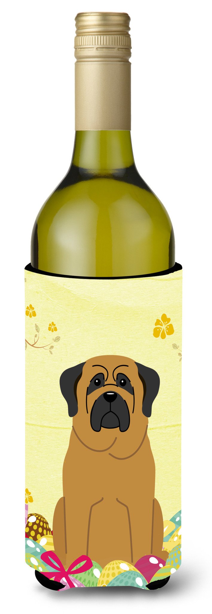 Easter Eggs Mastiff Wine Bottle Beverge Insulator Hugger BB6018LITERK by Caroline&#39;s Treasures