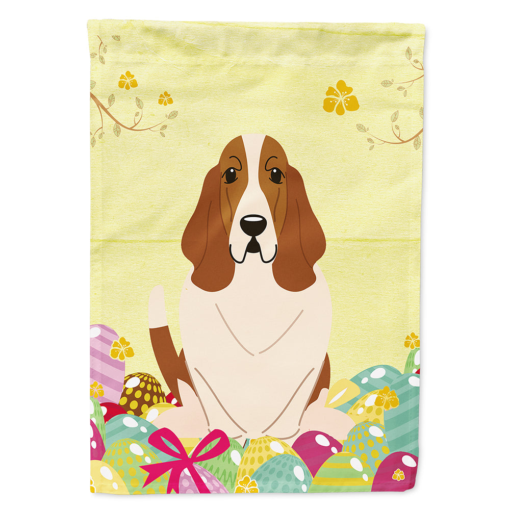 Easter Eggs Basset Hound Flag Canvas House Size BB6021CHF