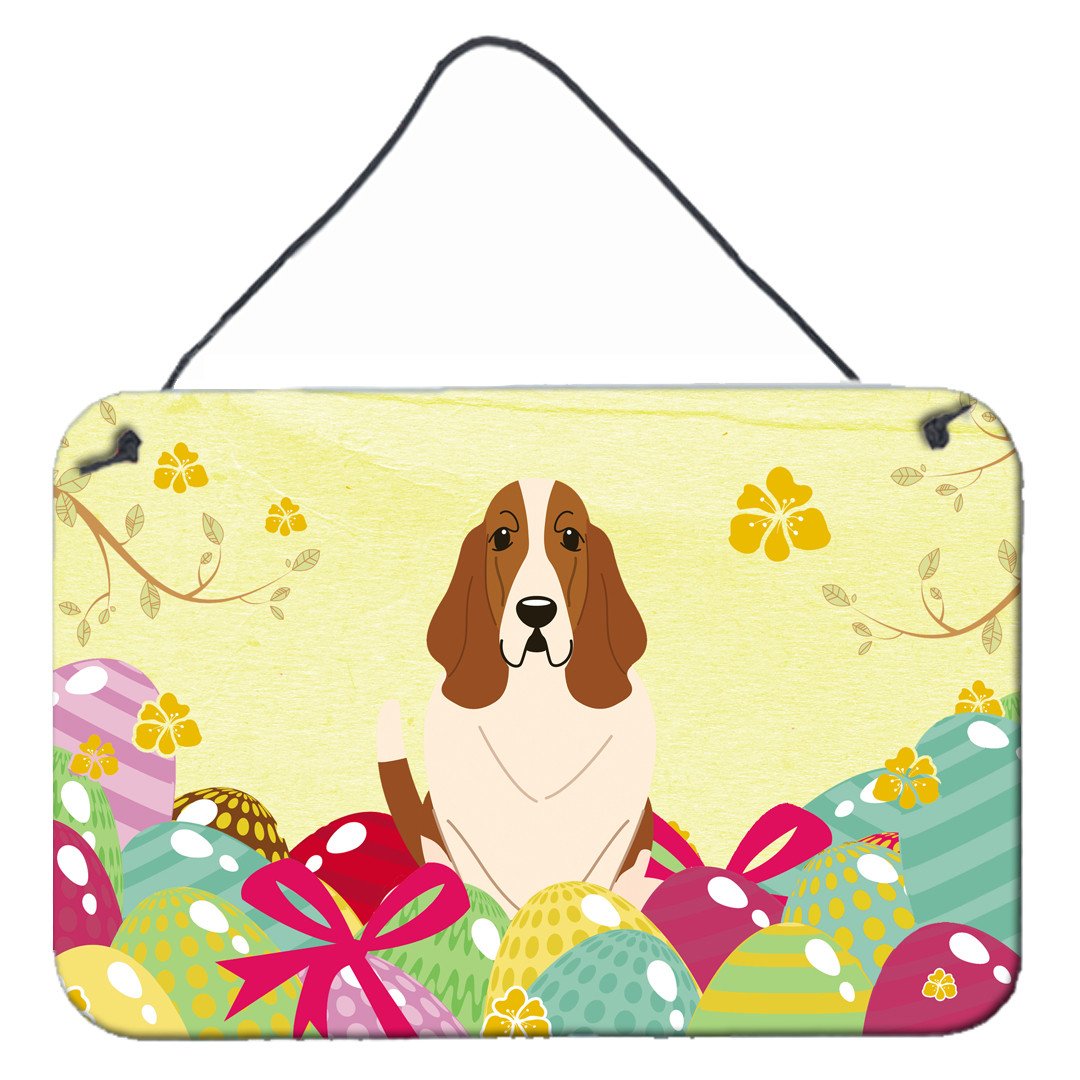 Easter Eggs Basset Hound Wall or Door Hanging Prints BB6021DS812 by Caroline&#39;s Treasures