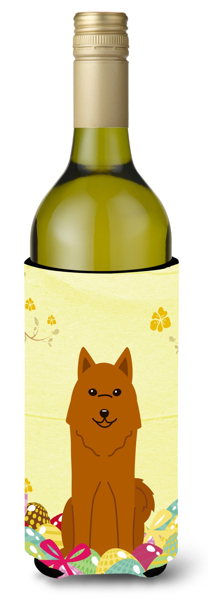 Easter Eggs Karelian Bear Dog Wine Bottle Beverge Insulator Hugger BB6022LITERK by Caroline&#39;s Treasures