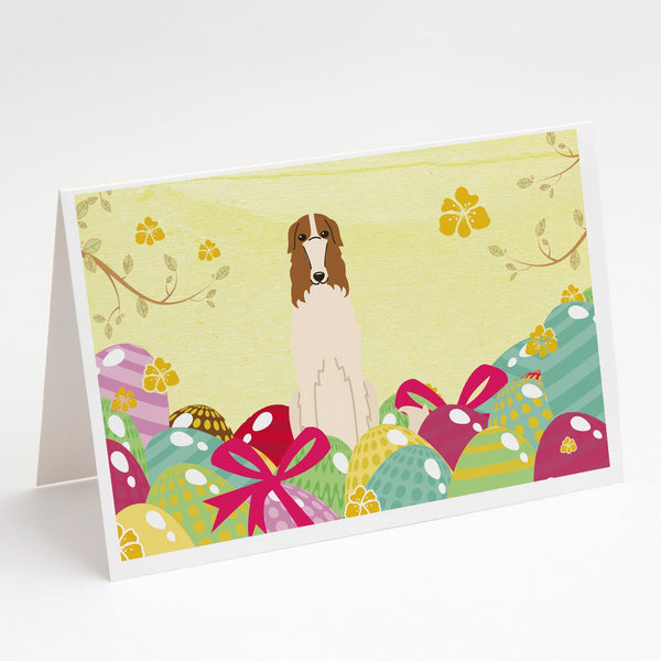 Buy this Easter Eggs Borzoi Greeting Cards and Envelopes Pack of 8