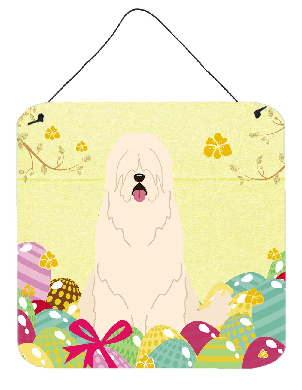 Easter Eggs South Russian Sheepdog Wall or Door Hanging Prints BB6024DS66 by Caroline's Treasures