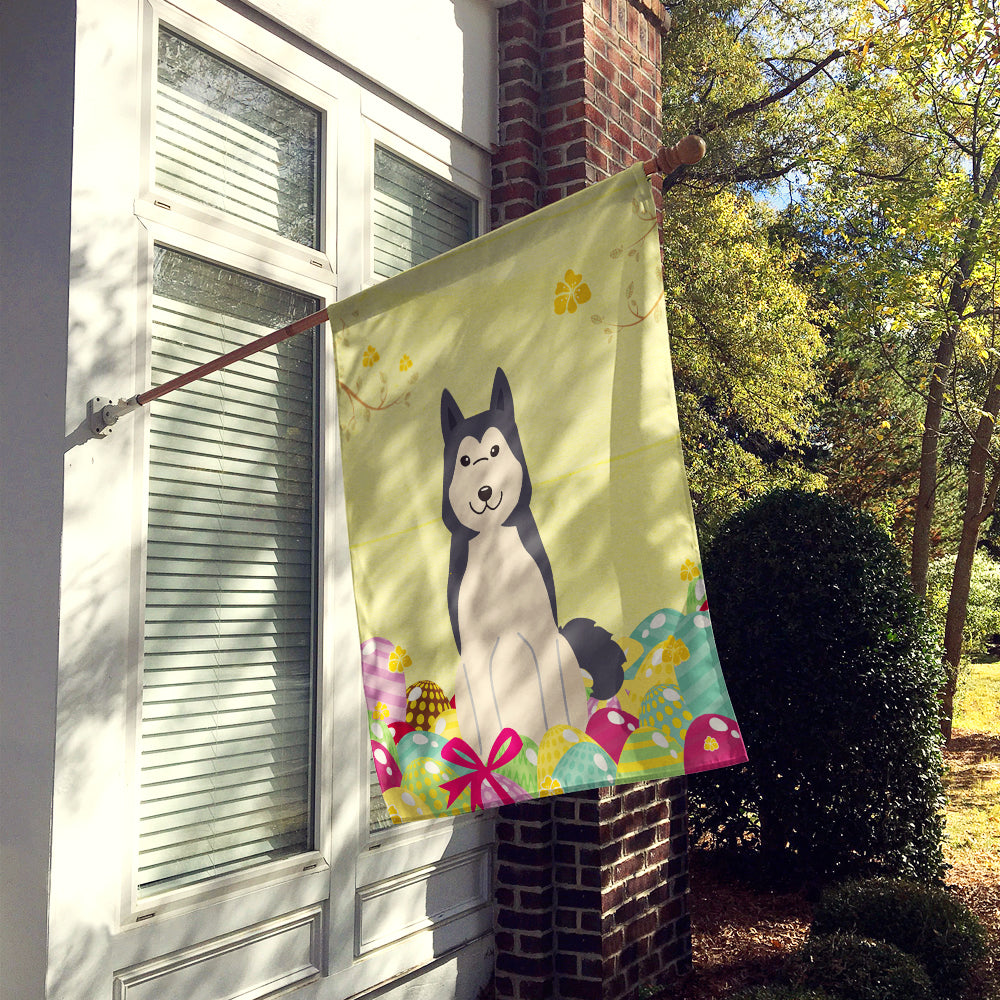 Easter Eggs West Siberian Laika Spitz Flag Canvas House Size BB6025CHF  the-store.com.