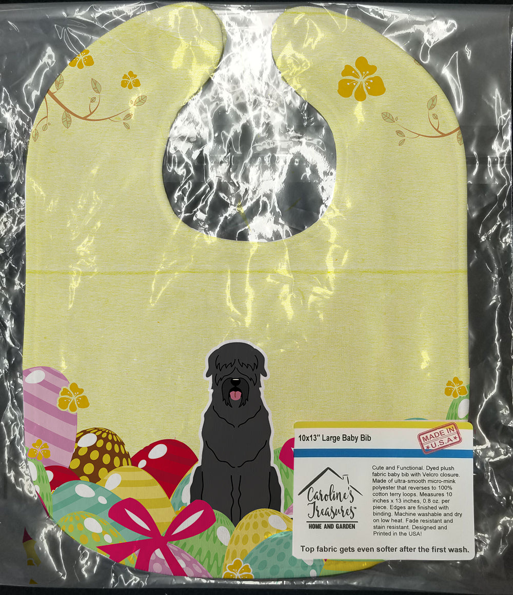 Easter Eggs Black Russian Terrier Baby Bib BB6026BIB - the-store.com