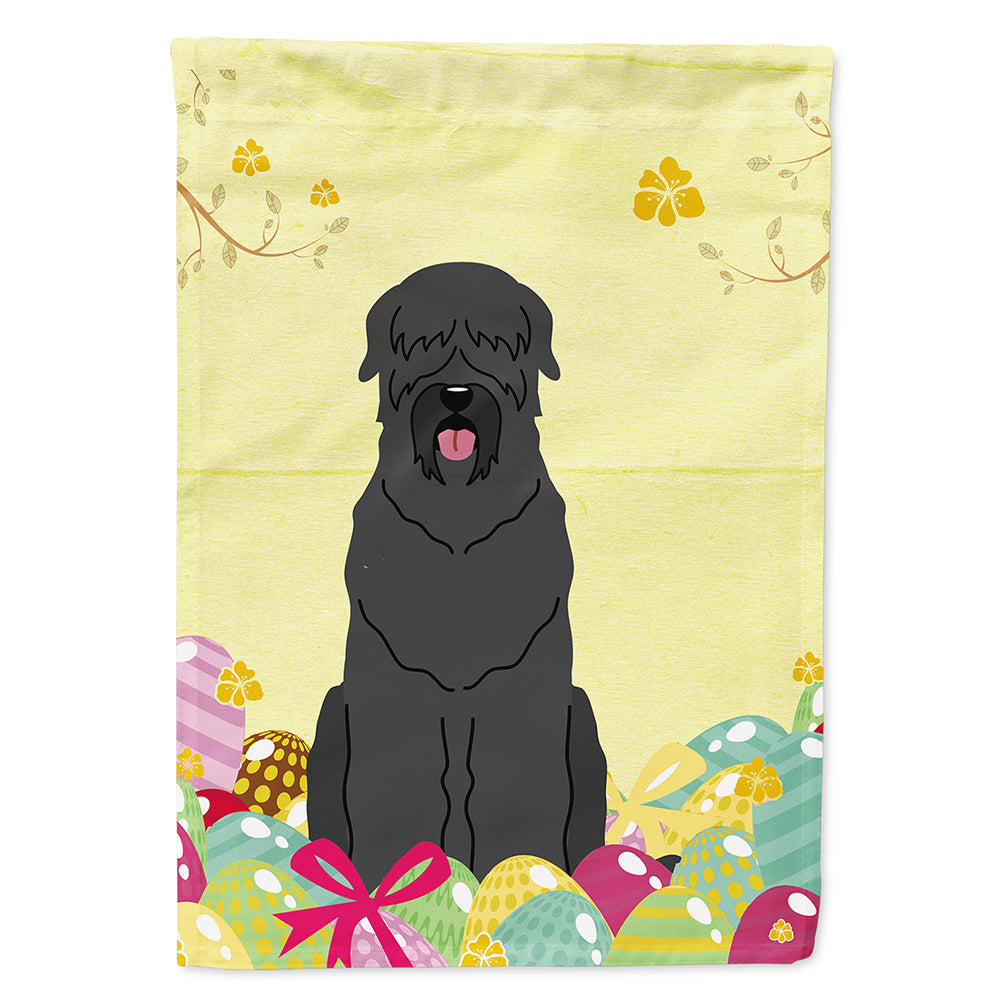 Easter Eggs Black Russian Terrier Flag Canvas House Size BB6026CHF