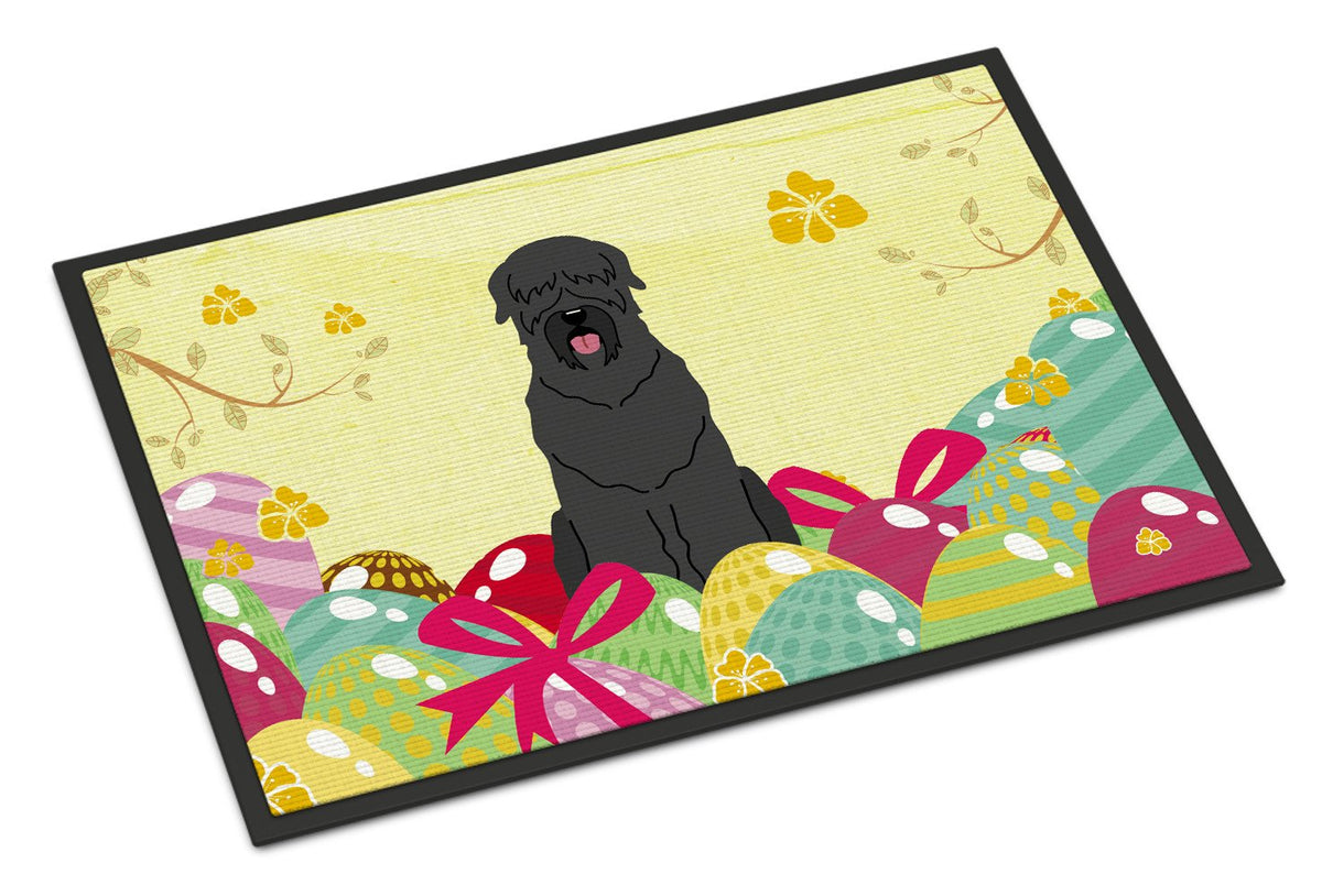 Easter Eggs Black Russian Terrier Indoor or Outdoor Mat 24x36 BB6026JMAT by Caroline&#39;s Treasures
