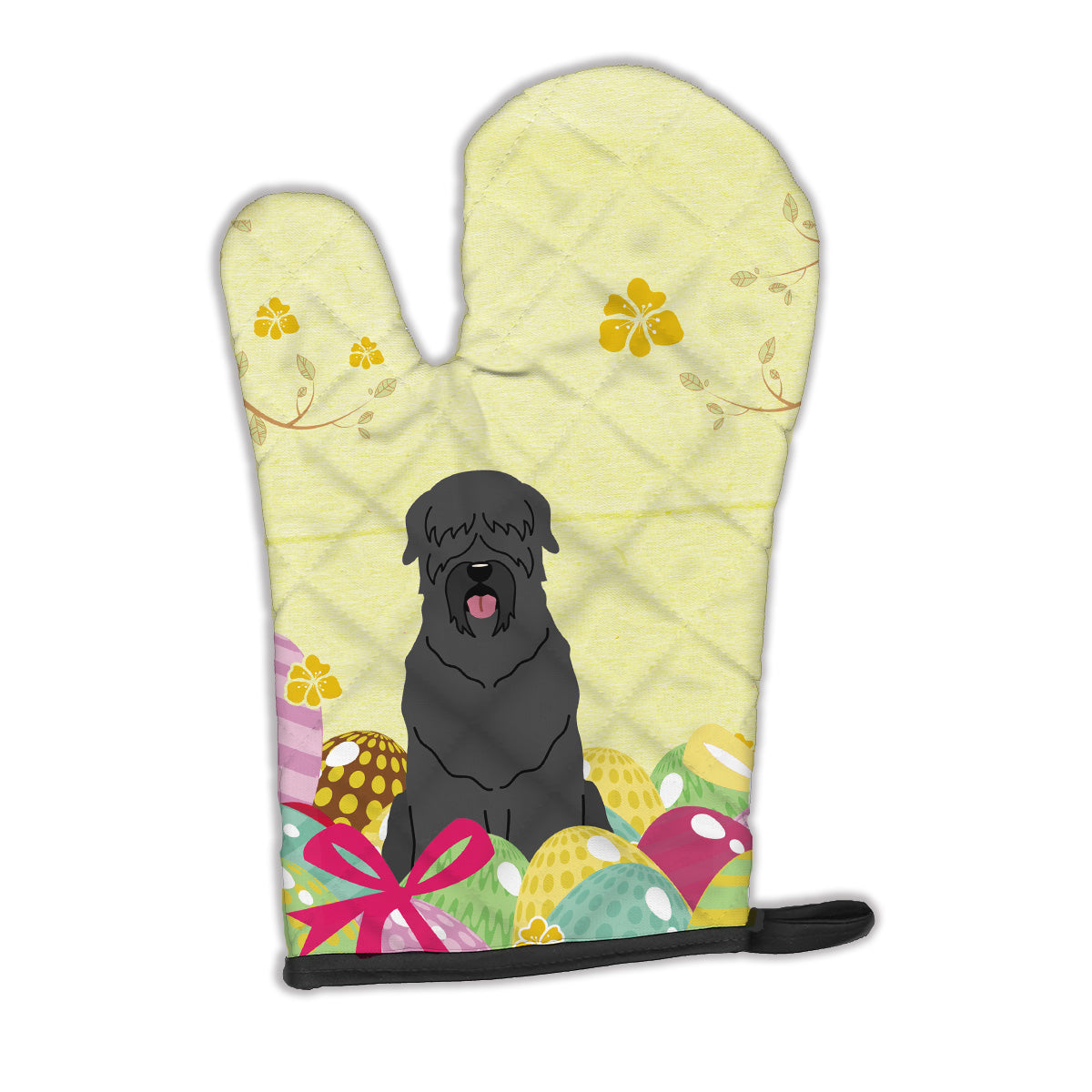 Caroline's Treasures Easter Eggs Black Russian Terrier Oven Mitt BB6026OVMT