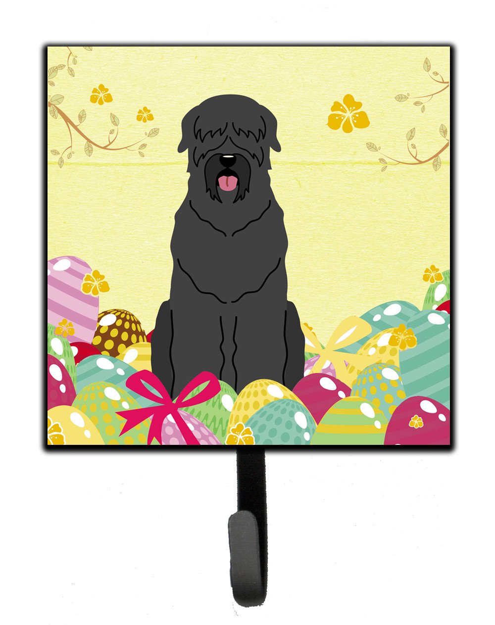 Easter Eggs Black Russian Terrier Leash or Key Holder BB6026SH4 by Caroline&#39;s Treasures