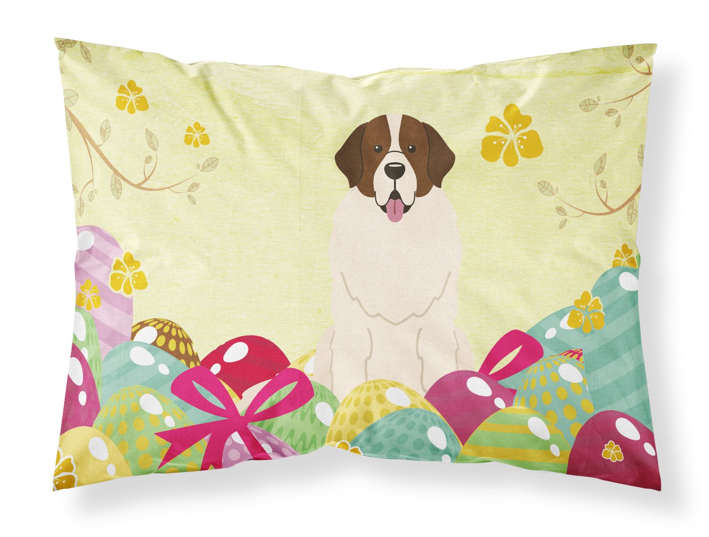 Easter Eggs Moscow Watchdog Fabric Standard Pillowcase BB6027PILLOWCASE by Caroline's Treasures