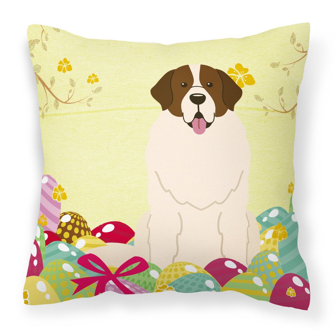 Easter Eggs Moscow Watchdog Fabric Decorative Pillow BB6027PW1818 by Caroline&#39;s Treasures