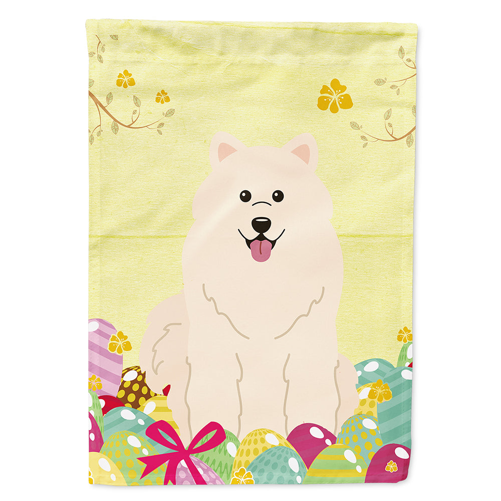 Easter Eggs Samoyed Flag Canvas House Size BB6030CHF  the-store.com.