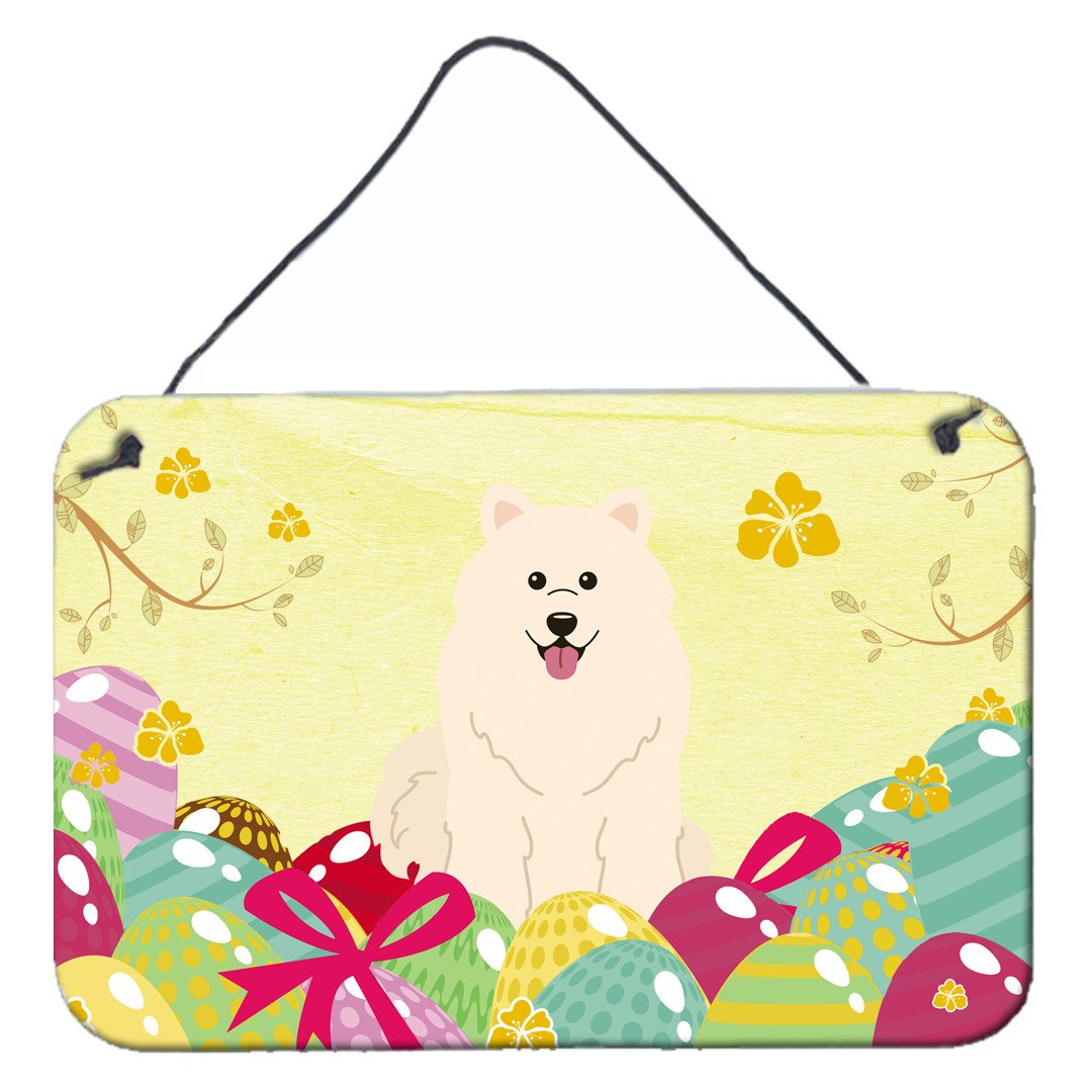 Easter Eggs Samoyed Wall or Door Hanging Prints BB6030DS812 by Caroline's Treasures