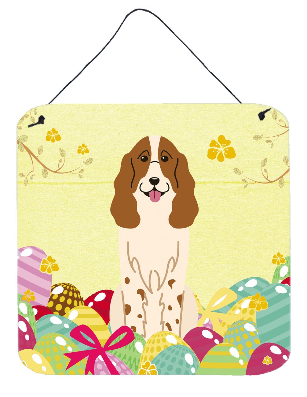 Easter Eggs Russian Spaniel Wall or Door Hanging Prints BB6031DS66 by Caroline&#39;s Treasures
