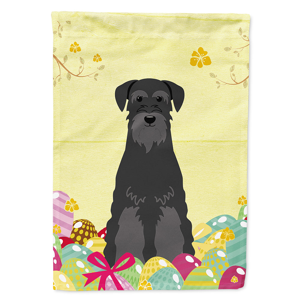 Easter Eggs Standard Schnauzer Black Flag Canvas House Size BB6032CHF  the-store.com.