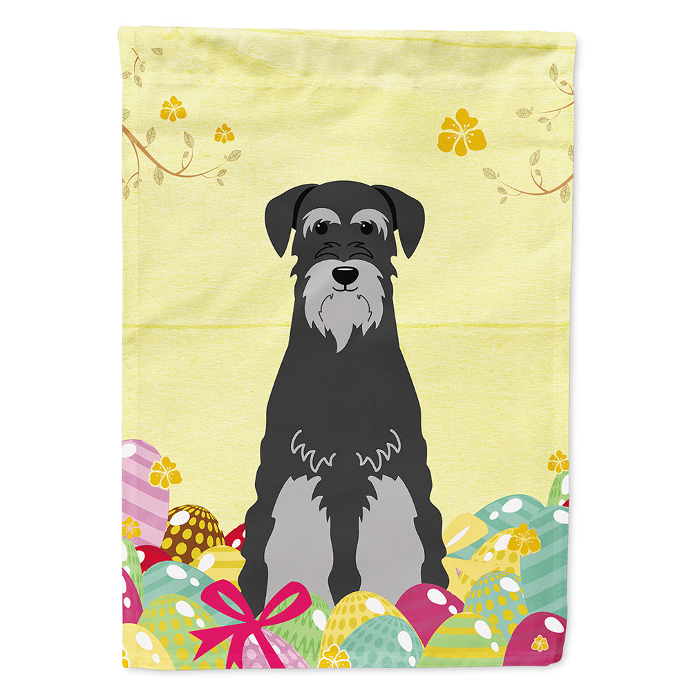 Easter Eggs Standard Schnauzer Black Grey Flag Canvas House Size BB6034CHF  the-store.com.