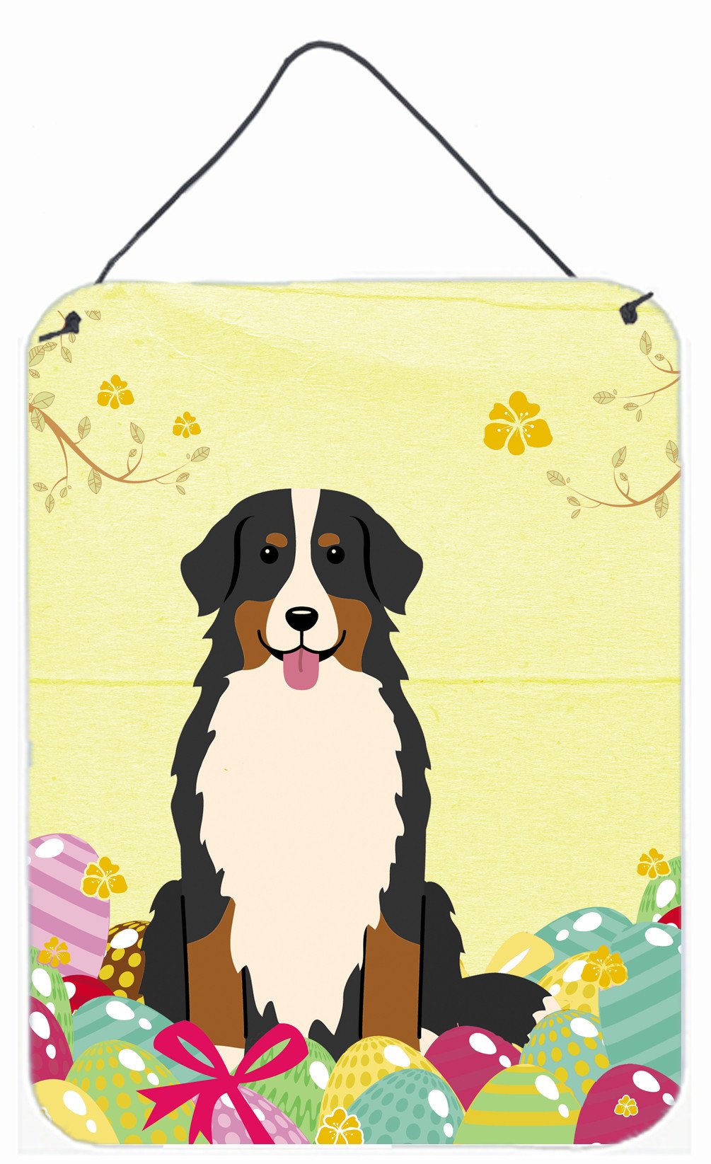 Easter Eggs Bernese Mountain Dog Wall or Door Hanging Prints BB6036DS1216 by Caroline&#39;s Treasures