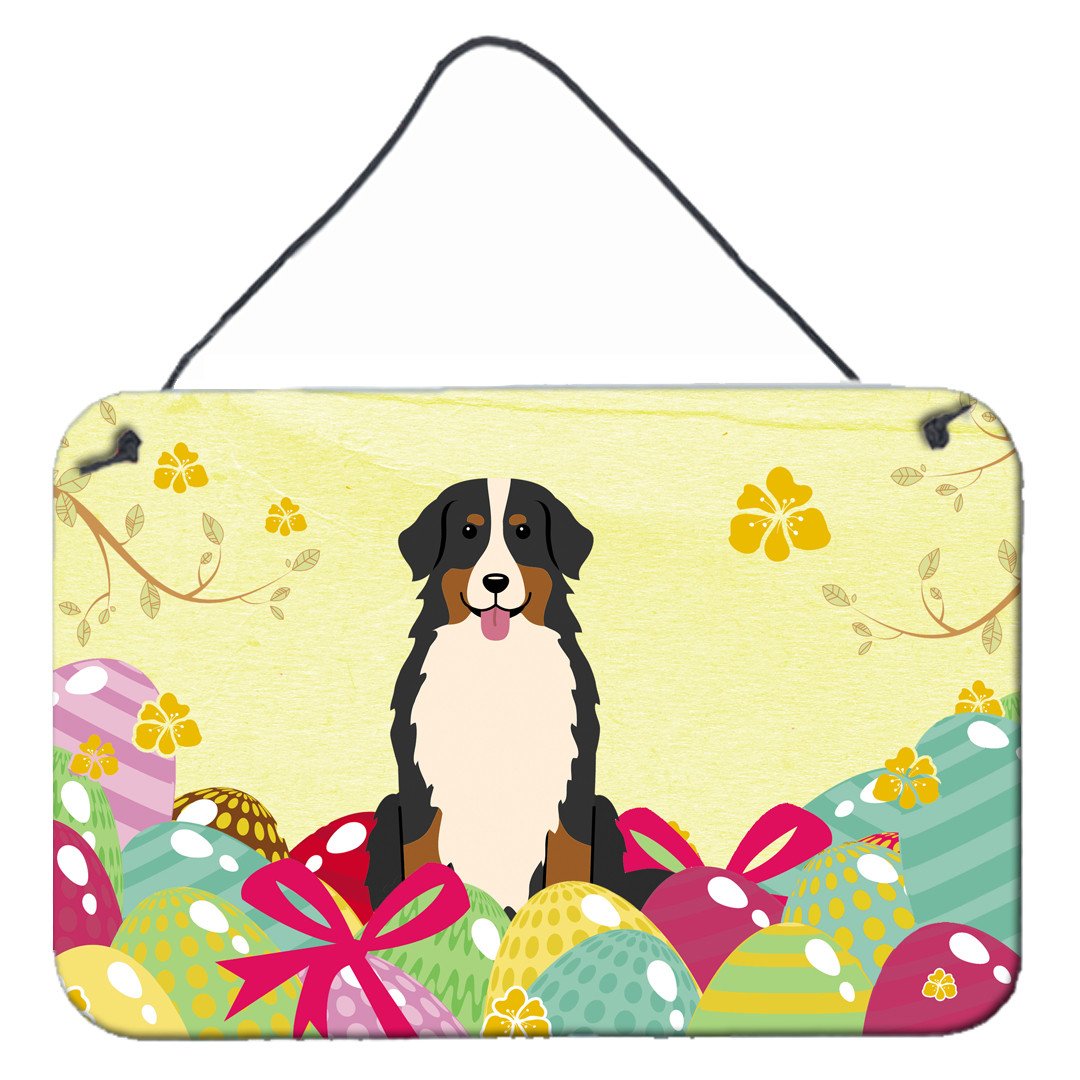 Easter Eggs Bernese Mountain Dog Wall or Door Hanging Prints BB6036DS812 by Caroline&#39;s Treasures