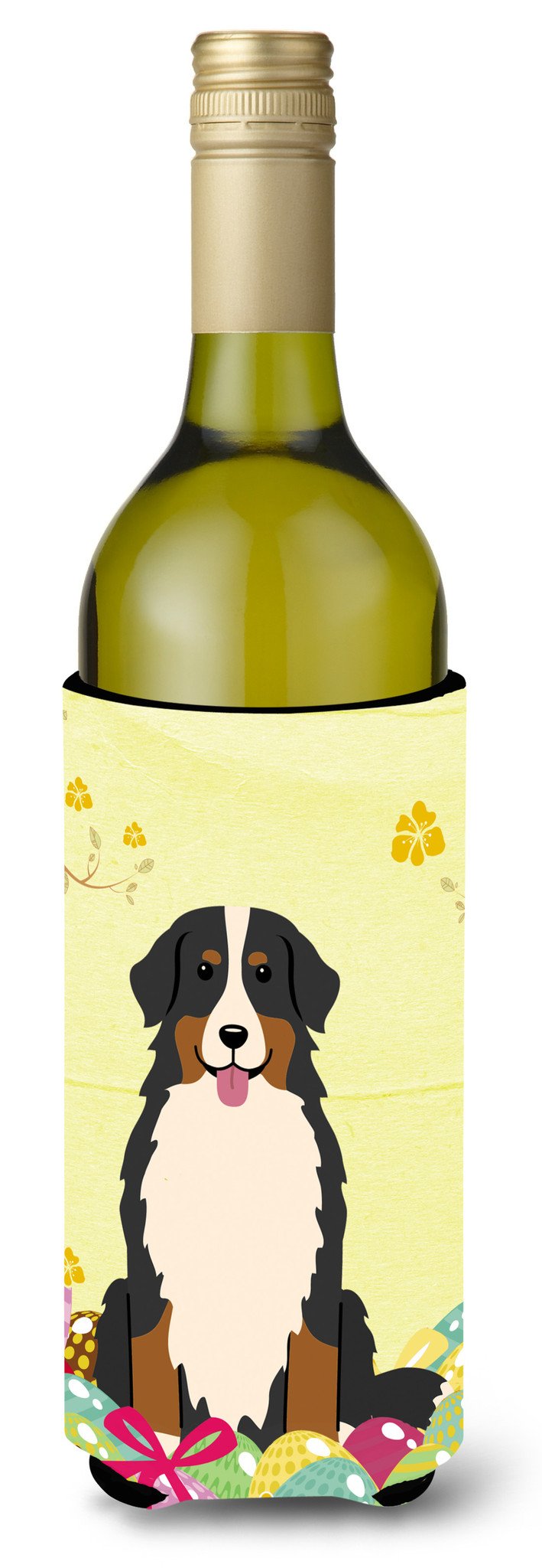 Easter Eggs Bernese Mountain Dog Wine Bottle Beverge Insulator Hugger BB6036LITERK by Caroline&#39;s Treasures
