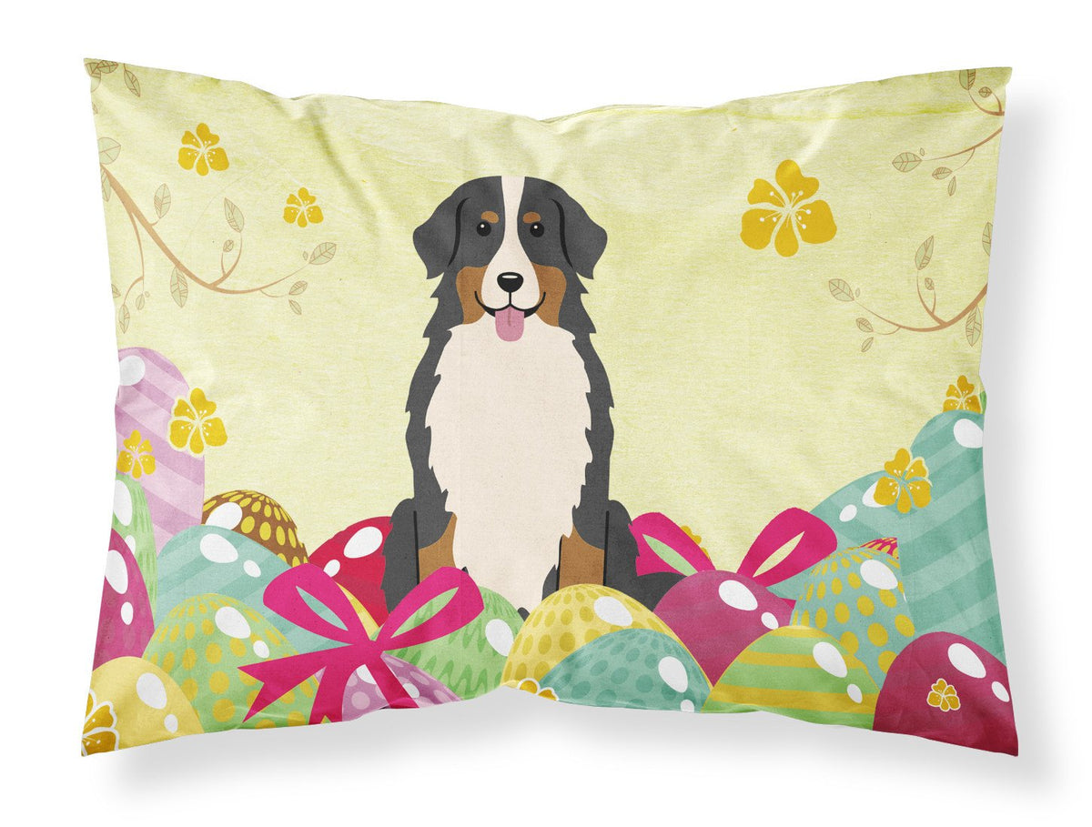 Easter Eggs Bernese Mountain Dog Fabric Standard Pillowcase BB6036PILLOWCASE by Caroline&#39;s Treasures