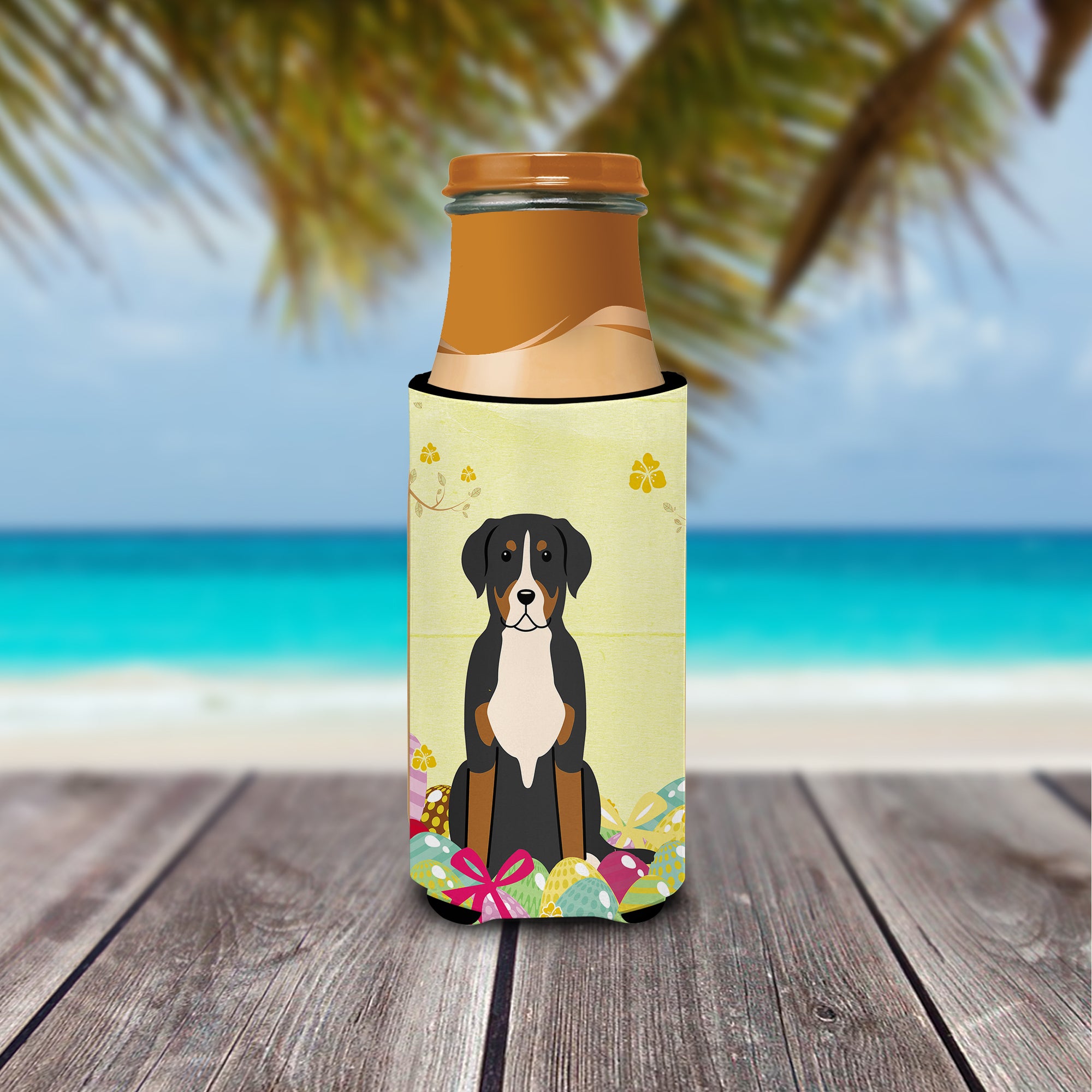 Easter Eggs Greater Swiss Mountain Dog  Ultra Hugger for slim cans BB6037MUK  the-store.com.