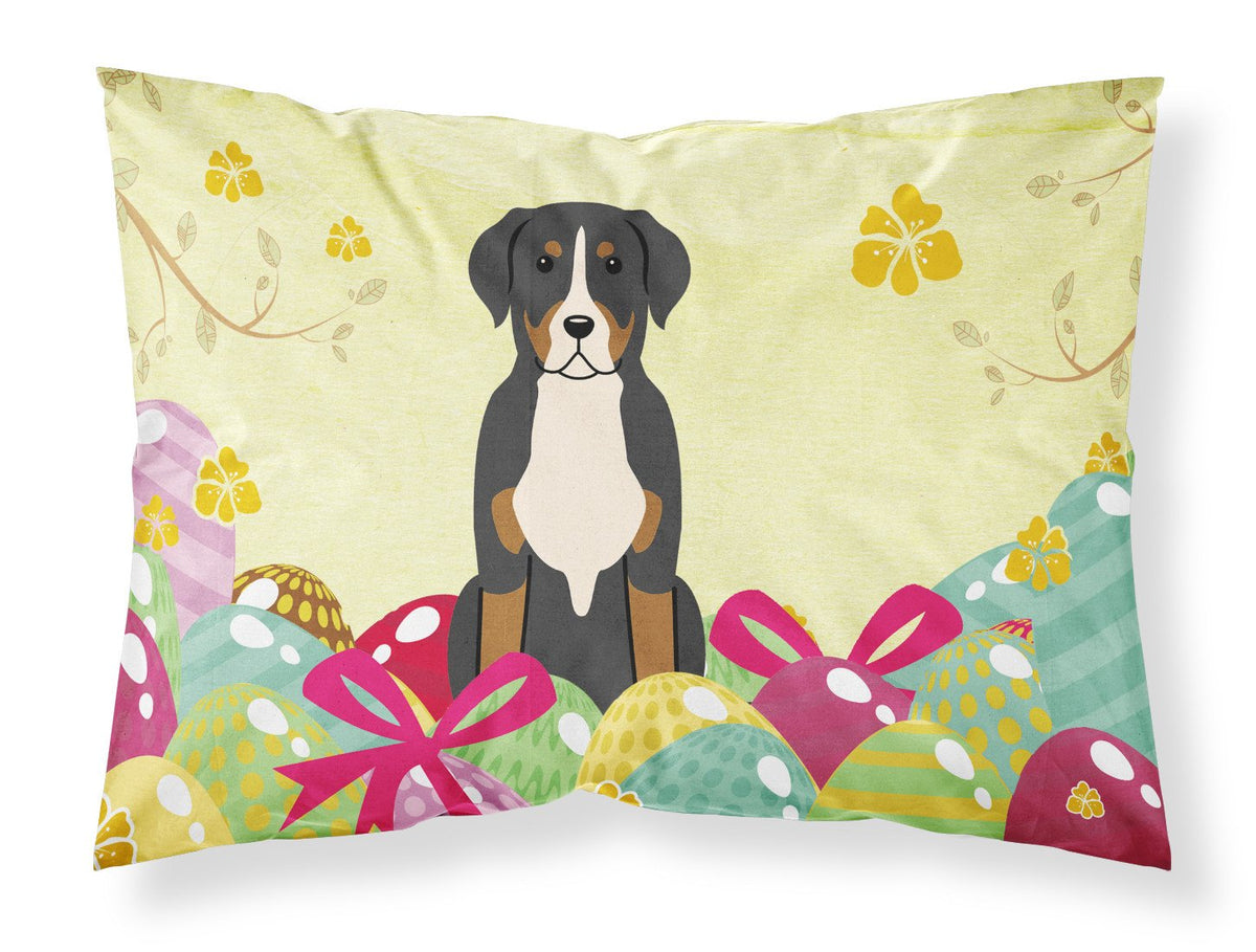 Easter Eggs Greater Swiss Mountain Dog Fabric Standard Pillowcase BB6037PILLOWCASE by Caroline&#39;s Treasures