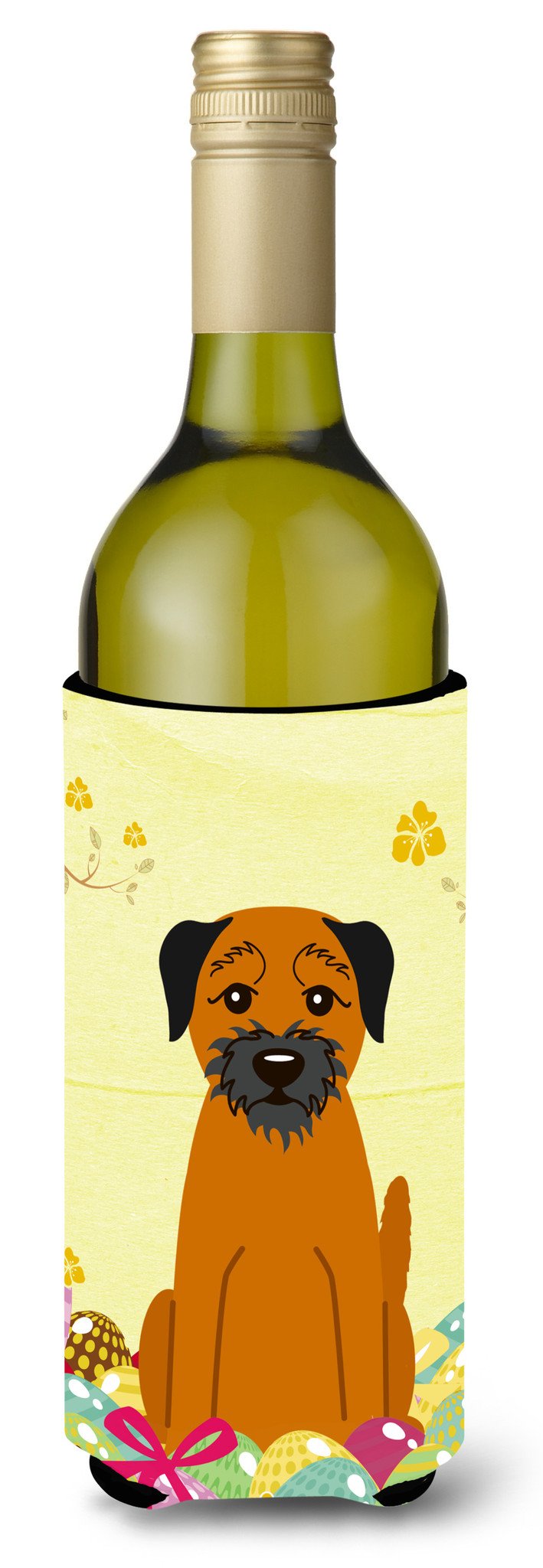 Easter Eggs Border Terrier Wine Bottle Beverge Insulator Hugger BB6039LITERK by Caroline&#39;s Treasures