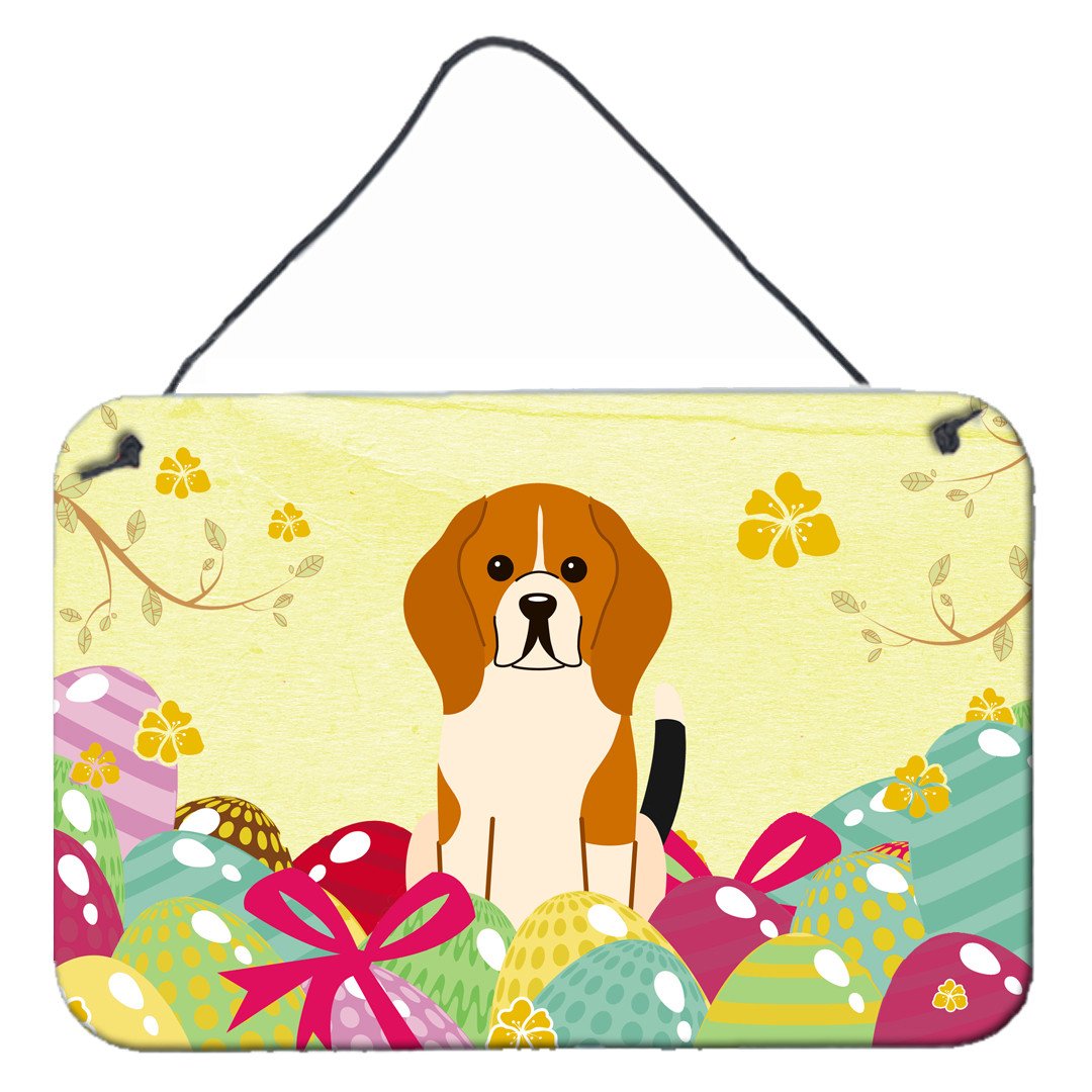 Easter Eggs Beagle Tricolor Wall or Door Hanging Prints BB6040DS812 by Caroline&#39;s Treasures