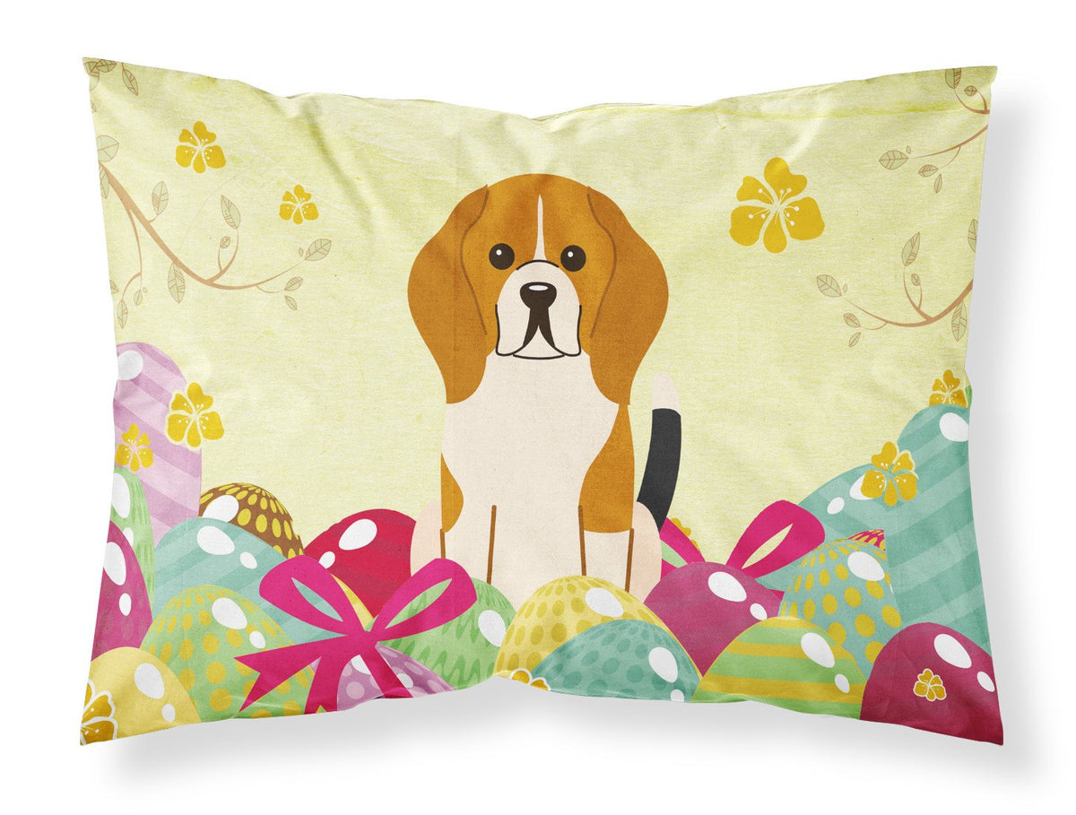 Easter Eggs Beagle Tricolor Fabric Standard Pillowcase BB6040PILLOWCASE by Caroline&#39;s Treasures