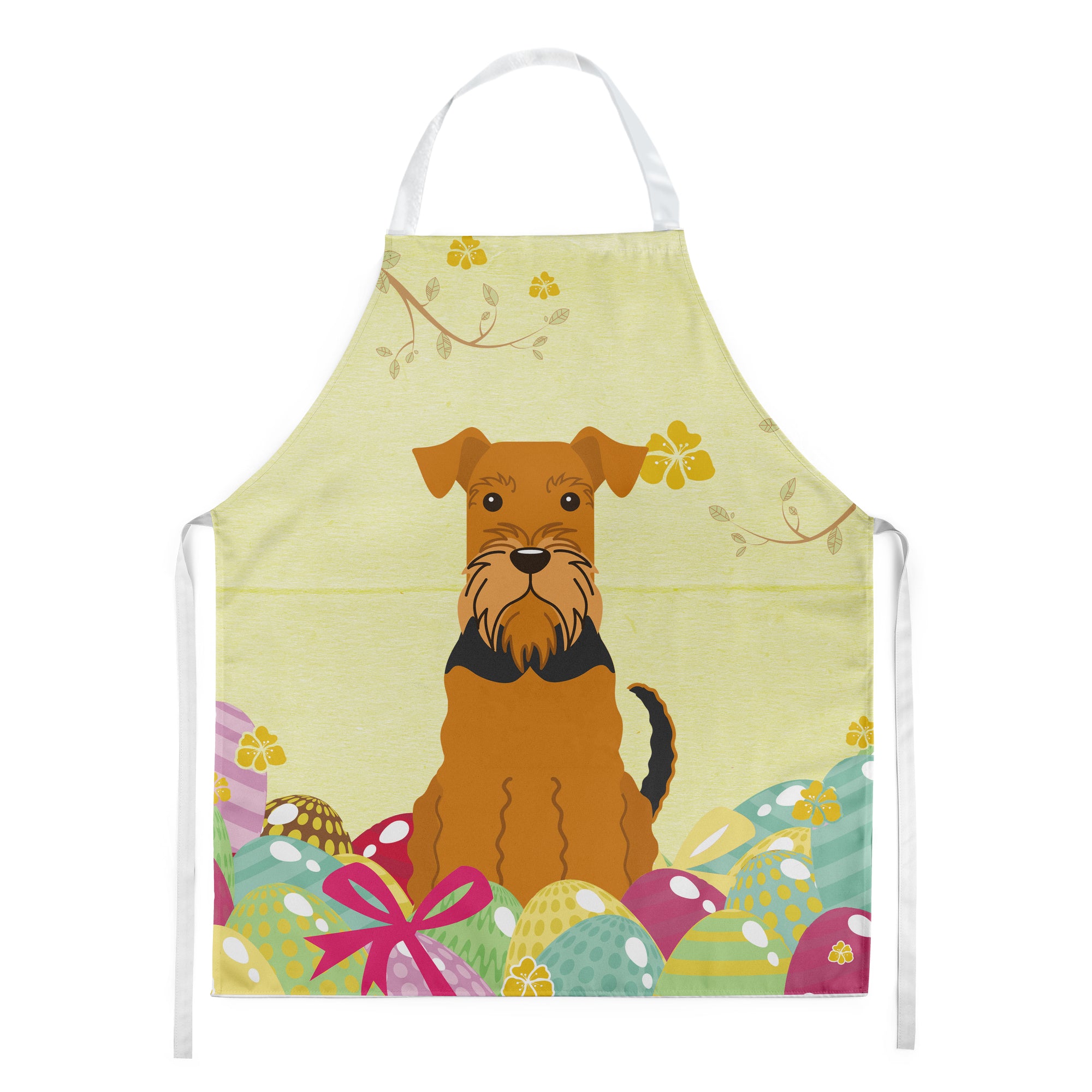Easter Eggs Airedale Apron BB6041APRON  the-store.com.