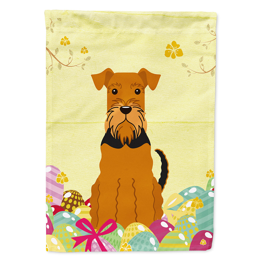 Easter Eggs Airedale Flag Canvas House Size BB6041CHF  the-store.com.