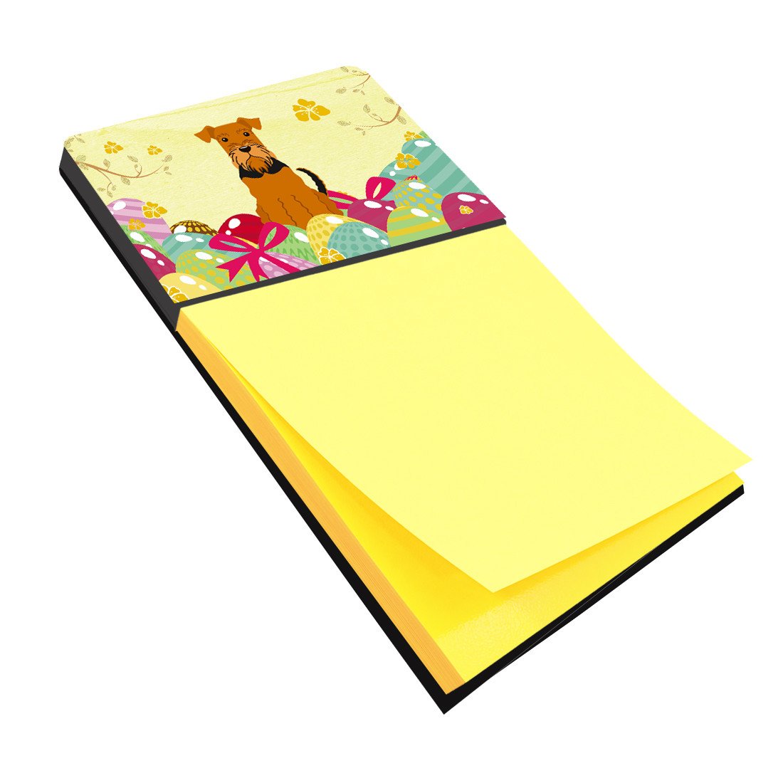 Easter Eggs Airedale Sticky Note Holder BB6041SN by Caroline&#39;s Treasures