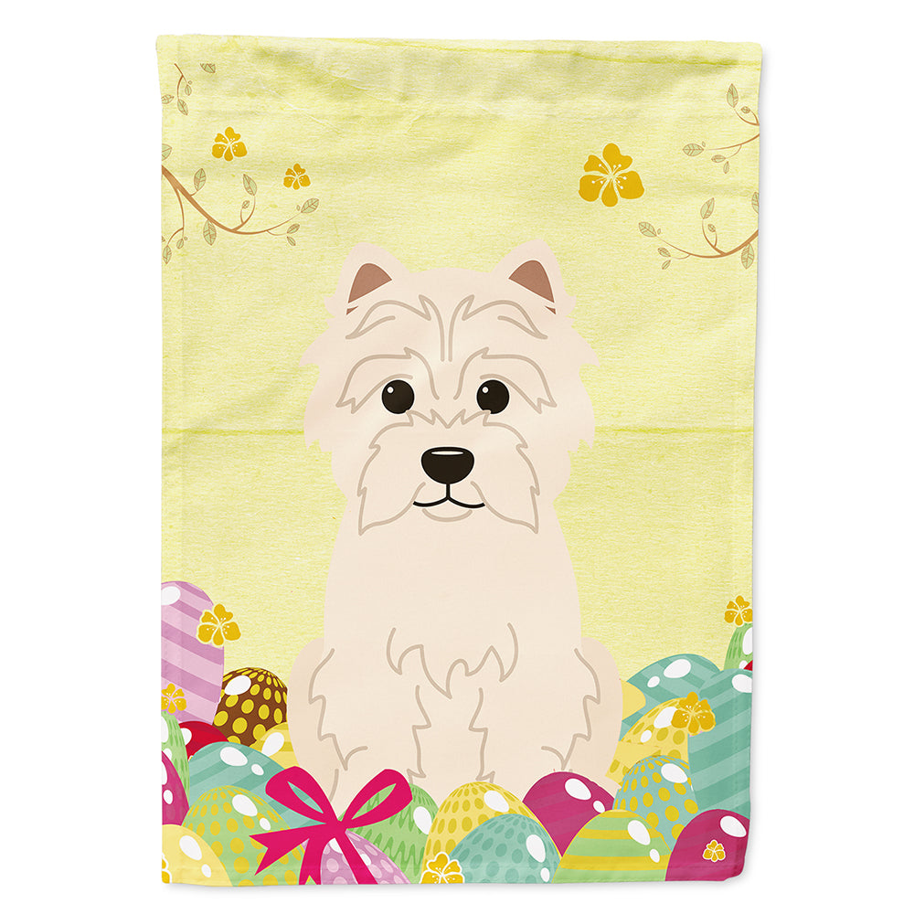 Easter Eggs Westie Flag Canvas House Size BB6042CHF  the-store.com.