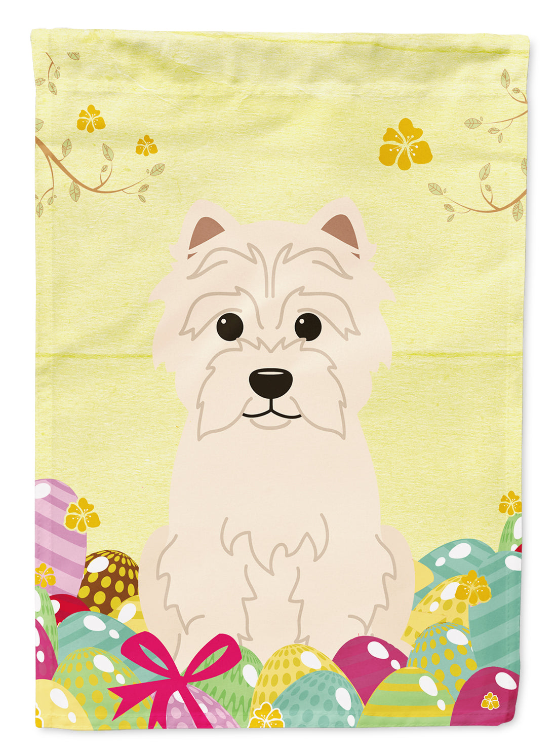 Caroline's Treasures Easter Eggs Westie Garden Flag - Outdoor Decorative Yard Flag BB6042GF