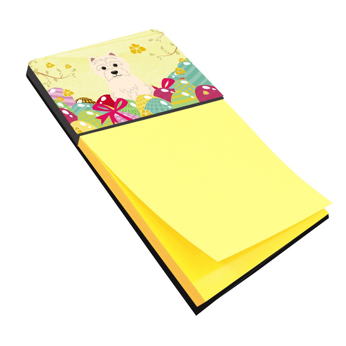 Easter Eggs Westie Sticky Note Holder BB6042SN by Caroline&#39;s Treasures