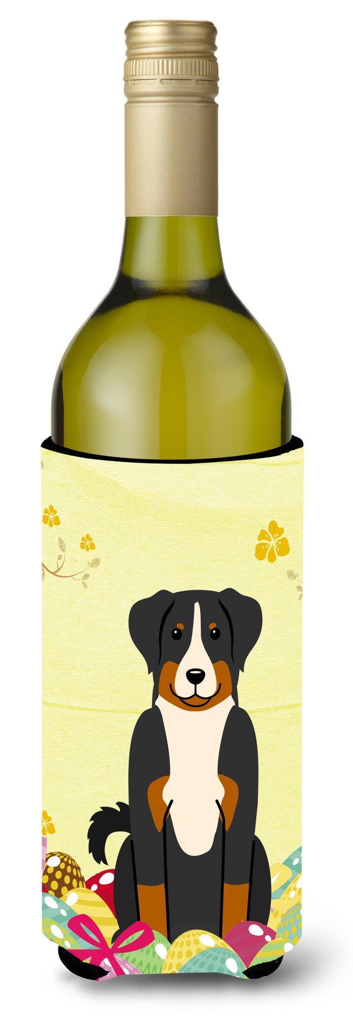 Easter Eggs Appenzeller Sennenhund Wine Bottle Beverge Insulator Hugger BB6043LITERK by Caroline&#39;s Treasures