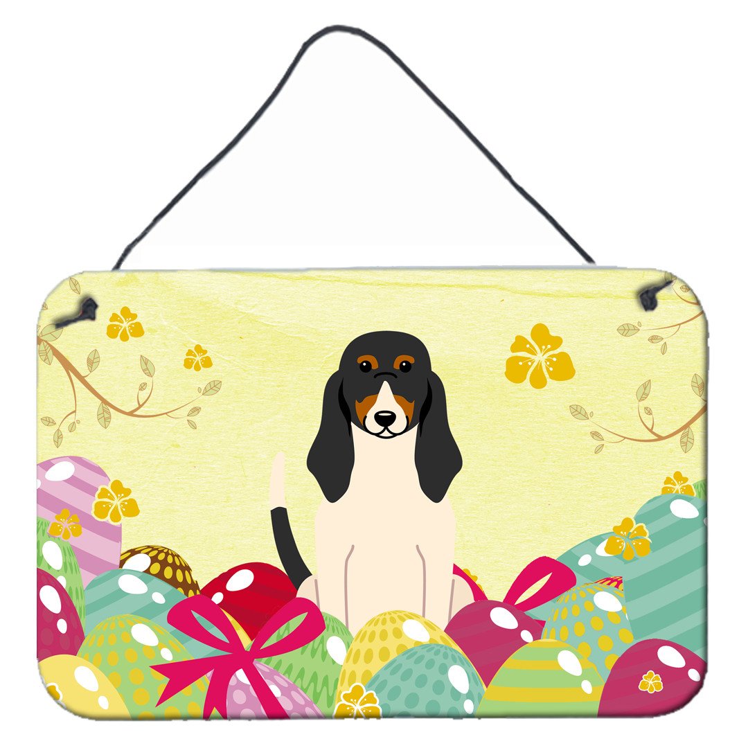 Easter Eggs Swiss Hound Wall or Door Hanging Prints BB6044DS812 by Caroline's Treasures