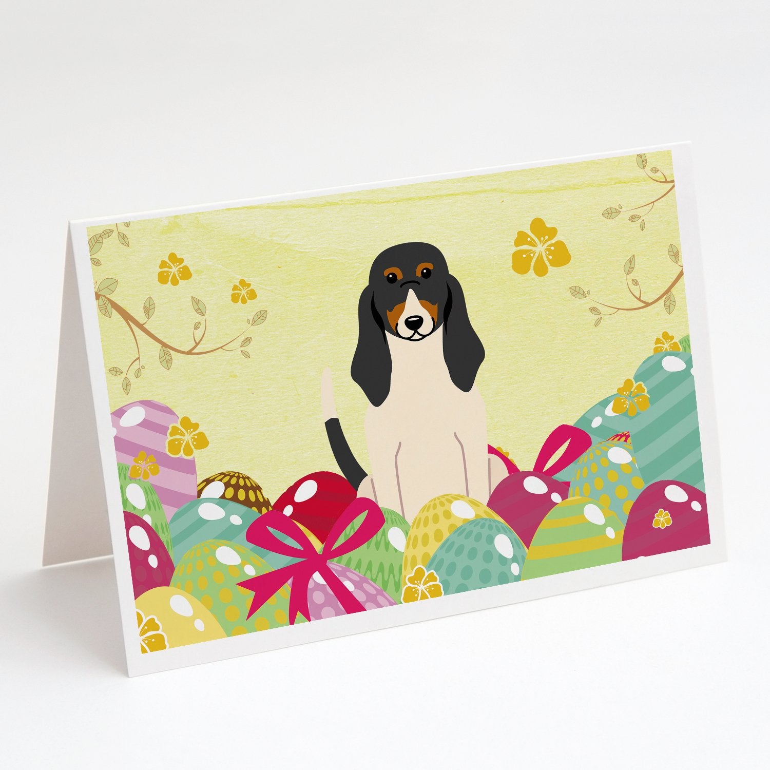 Buy this Easter Eggs Swiss Hound Greeting Cards and Envelopes Pack of 8