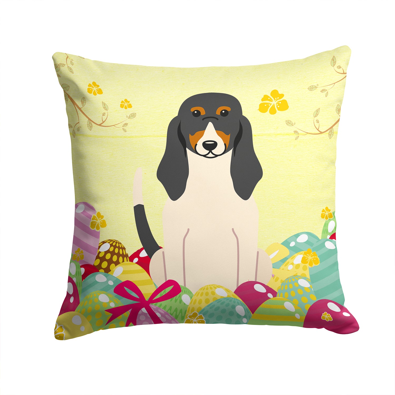 Easter Eggs Swiss Hound Fabric Decorative Pillow BB6044PW1414 - the-store.com