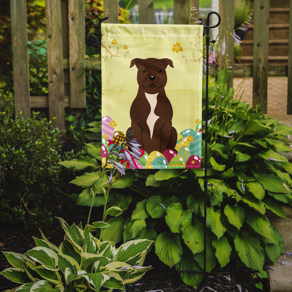 Easter Eggs Staffordshire Bull Terrier Chocolate Flag Garden Size BB6048GF  the-store.com.