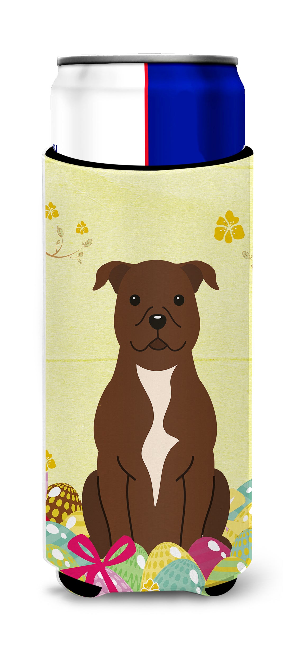 Easter Eggs Staffordshire Bull Terrier Chocolate  Ultra Hugger for slim cans BB6048MUK  the-store.com.