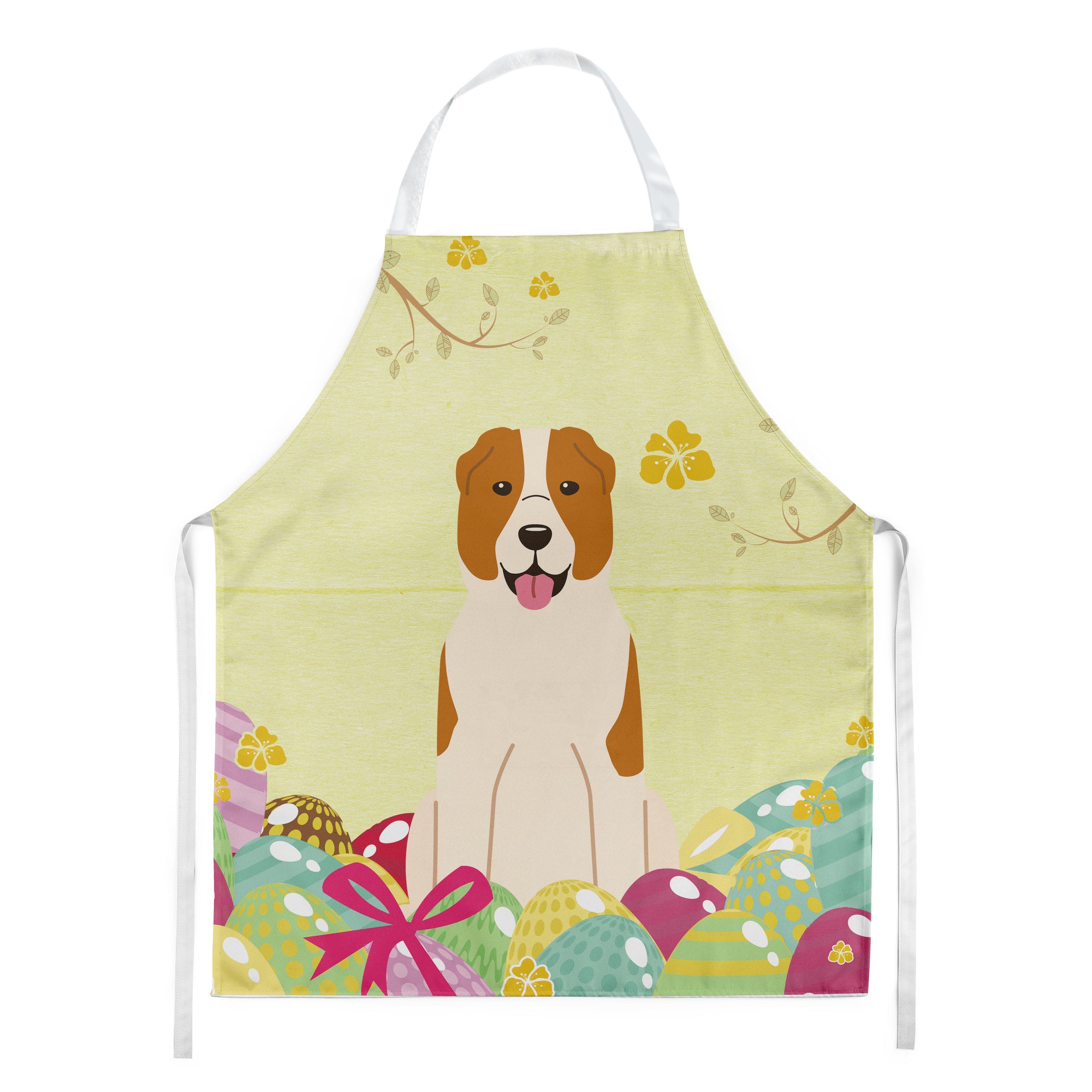Easter Eggs Central Asian Shepherd Dog Apron BB6049APRON  the-store.com.